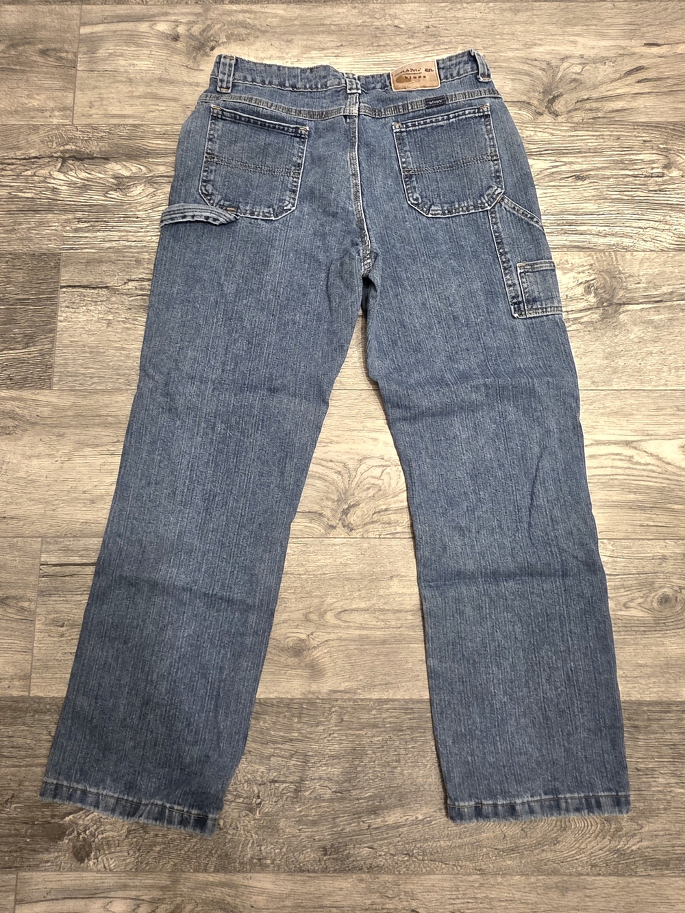 Wrangler Blues Women’s Carpenter Jeans Size 8x30 Medium Wash Straight Leg Denim